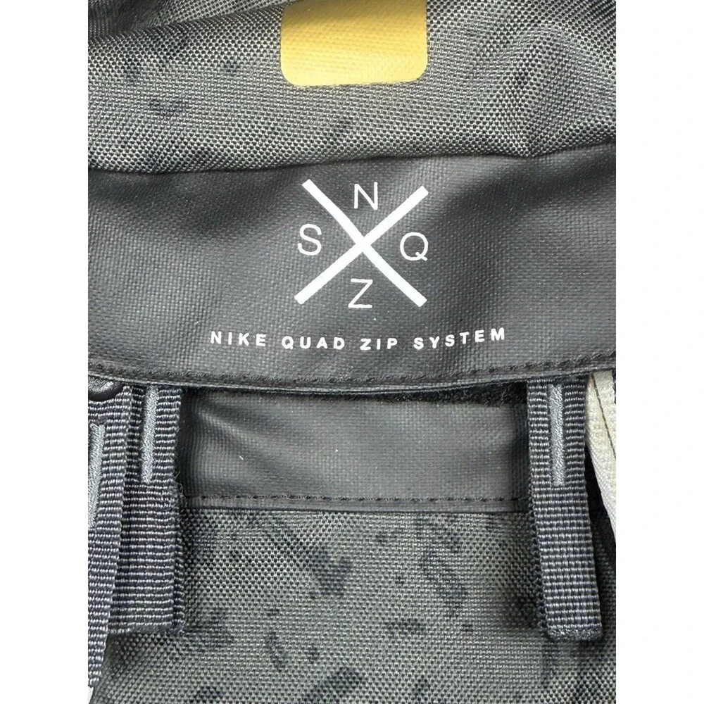 Nike Elite Quad Zip System Backpack Team 2.0 Gray Black Hoops Basketball Max Air